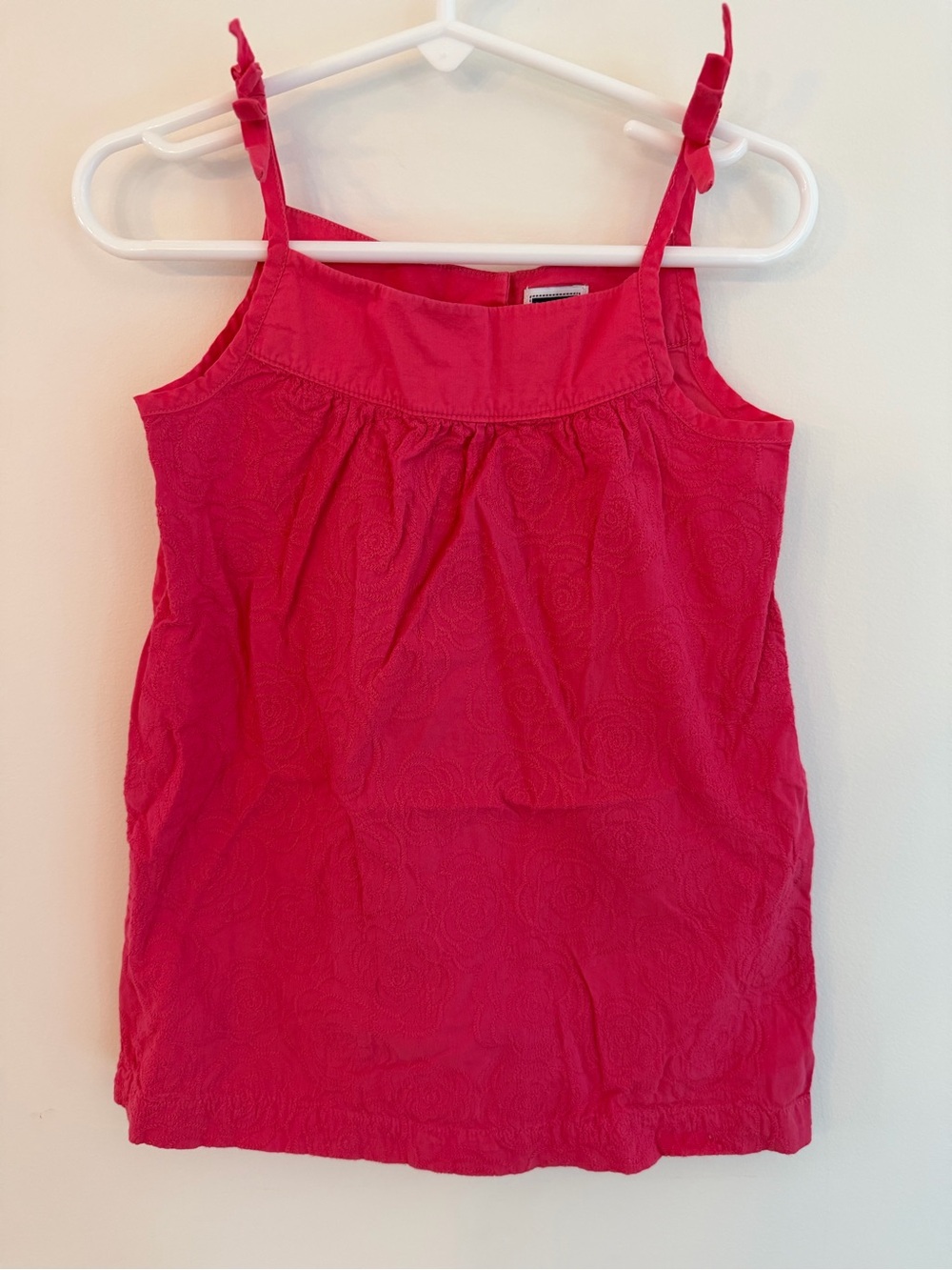 Janie and Jack Hot Pink Embroidered Tie-Strap Camisole